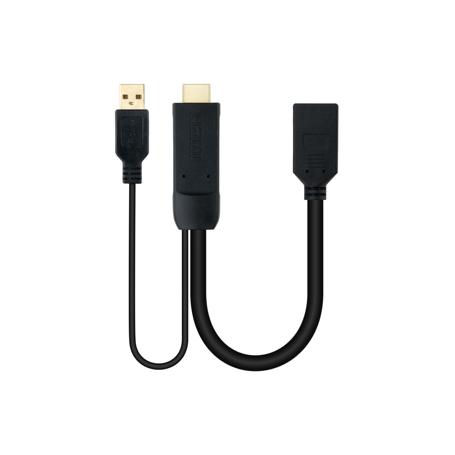 10.16.0205 - Nanocable USB-A/HDMI/M a DP/H 20cm Negro (10.16.0205)