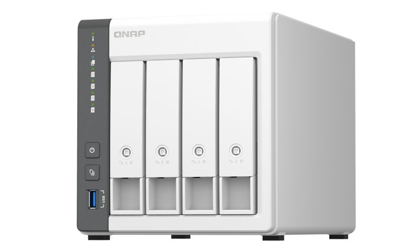 TS-433-4G - NAS QNAP A55 4Gb SATA 2xUSB 2.0 1xUSB-A 3.0 2xRJ45 4 Bah�as Ethernet Blanco (TS-433-4G)