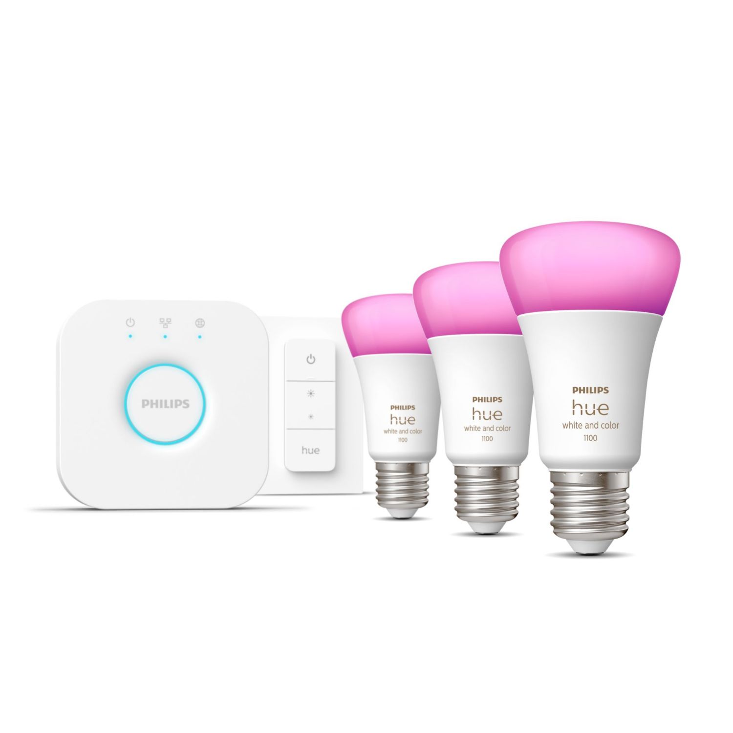 929002468804 - Bombilla Inteligente Philips Hue LED Blanco/Color E27 806L 75W Bluetooth/Zigbee Kit 3 Unidades Blanca (929002468804)