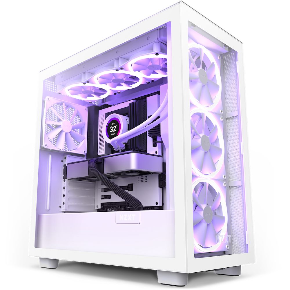 CM-H71EW-02 - Caja Gaming NZXT H7 Elite Ventana Lateral de Cristal Templado RGB 2xUSB-A 3.0 1xUSB-C 3.1 ATX mATX Mini-ITX Blanca (CM-H71EW-02)