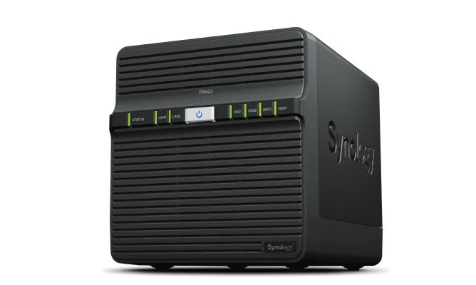 DS423 - NAS Synology DiskStation RTD1619B DDR4 2Gb SATA 2xUSB-A 3.0 2xRJ45 4 Bahas Ethernet Negro (DS423)