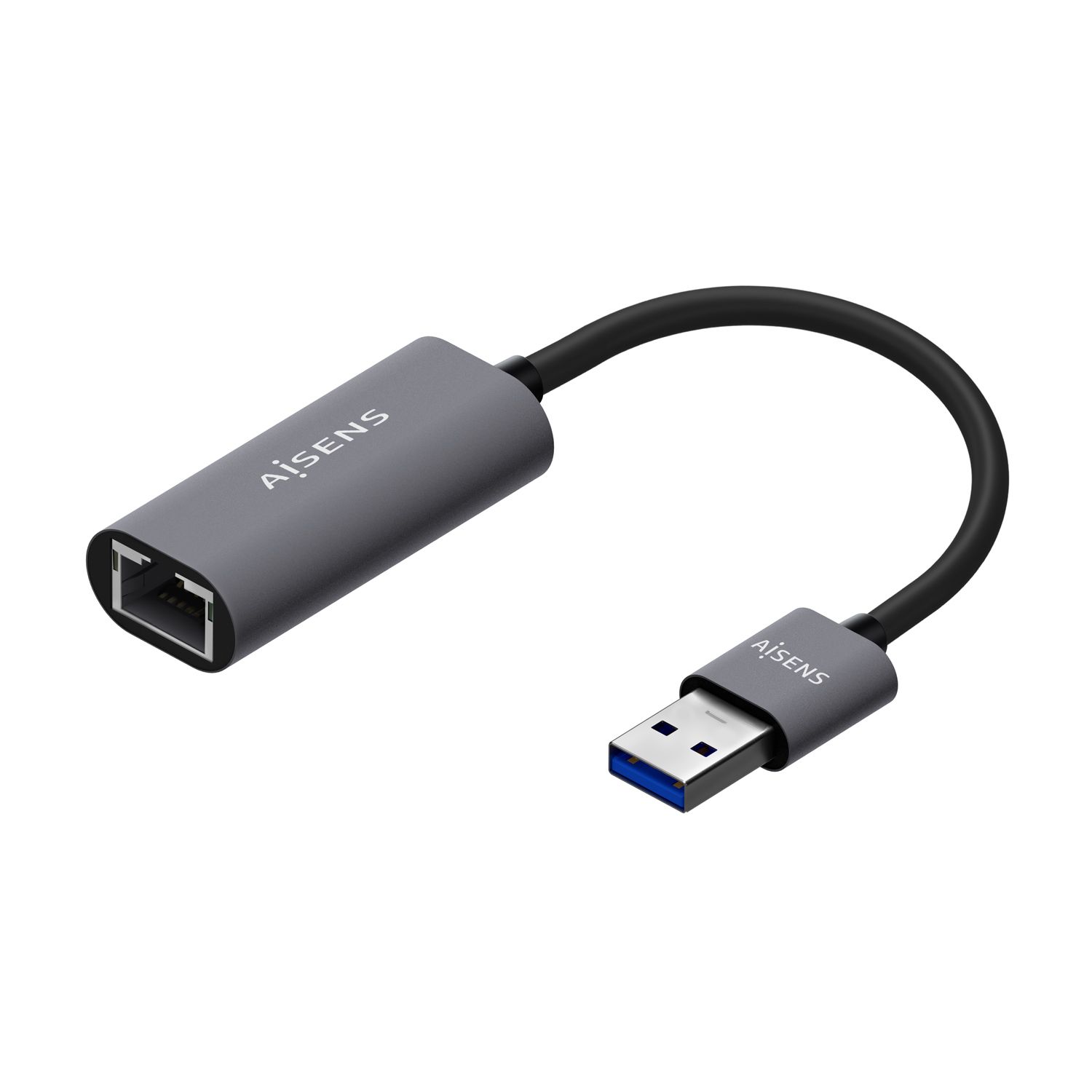 A106-0708 - Adaptador AISENS USB-A 3.0 a RJ45 15cm Gris (A106-0708)