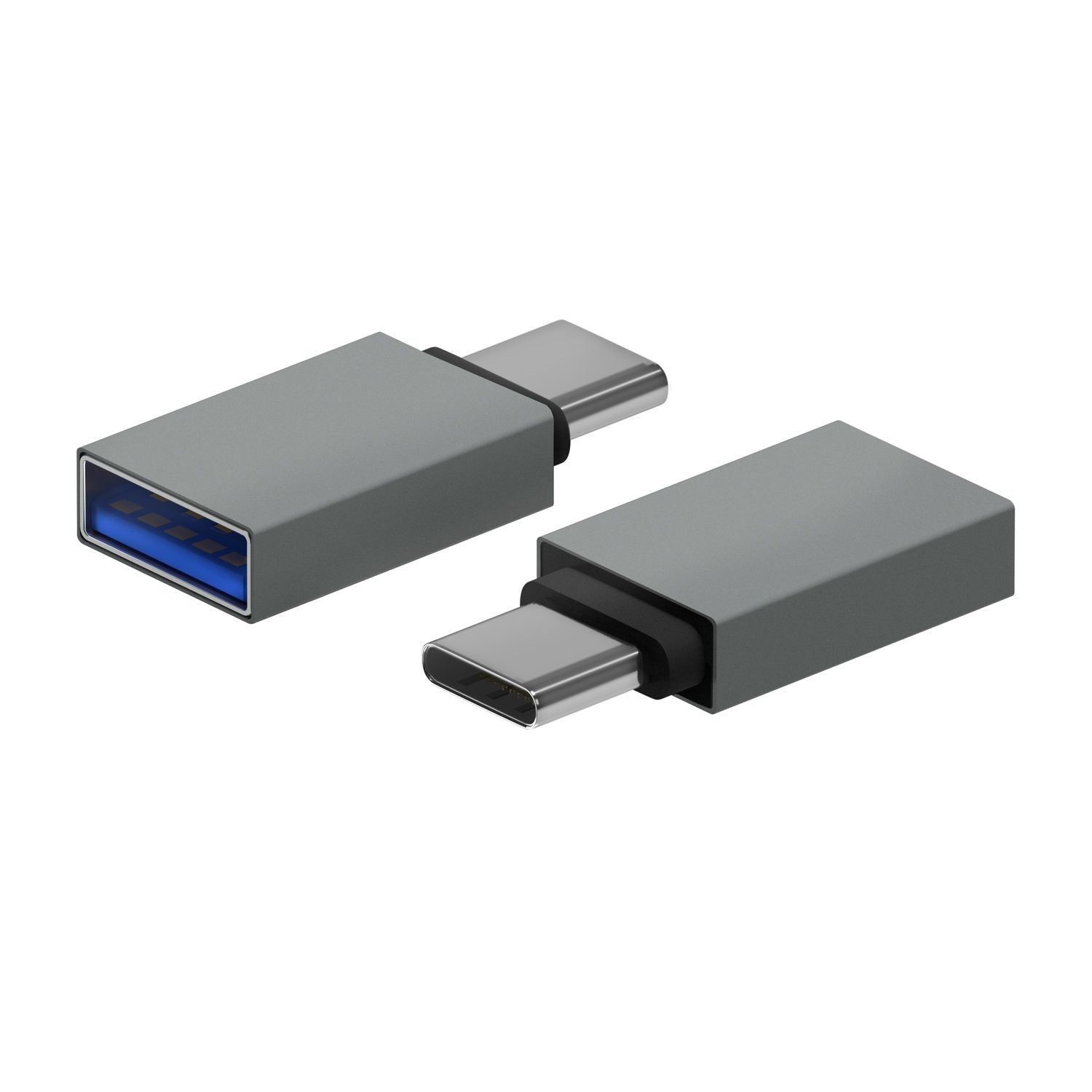A108-0718 - Adaptador AISENS USB-C 3.0/M a USB-A 3.0/H Gris (A108-0718)