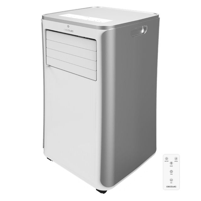 08173 - A.C. Porttil CECOTEC ForceClima 9100 Soundless 9000 BTU Pantalla LED 4 Modos (Ventilador/Refrigeracin/Deshumidificacin/Noche) 2 Velocidades Mando a Distancia Gris (08173)