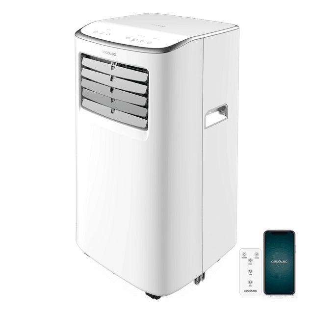 08172 - A.C. CECOTEC Porttil ForceClima 7500 Soundless 7000 BTU 792W Pantalla LED 2 Velocidades 4 Modos (Ventilacin/Refrigeracin/Deshumidificacin/Noche) Temporizador 24h WiFi Mando a Distancia Blanco (08172)