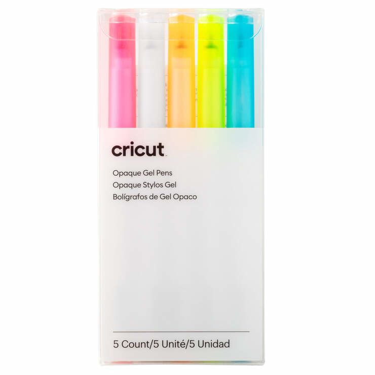 2009849 - Pack 5Bolis Gel CRICUT Rosa/Naranja/Blanco/Amarillo (CRC-2009849)