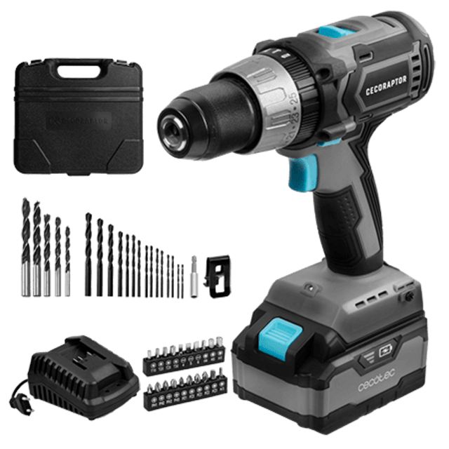 70005 - Taladro Atornillador/Perforador/ Percutor CECOTEC CecoRaptor Perfect Drill 4020 X-Treme Batera 20V 4000mAh 18000rpm (70005)