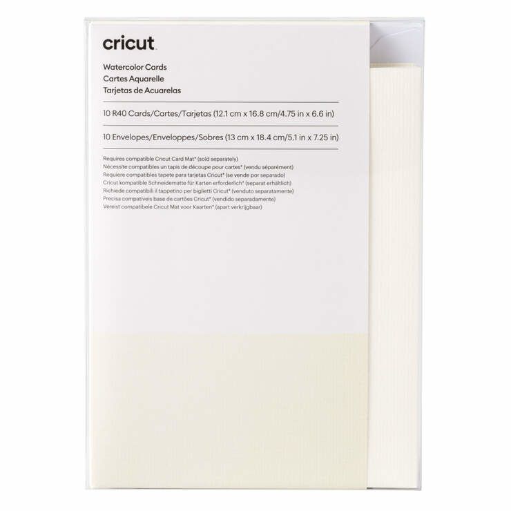 2009985 - Tarjeta CRICUT Watercolor R40 10 Unidades Blanco (CRC-2009985)
