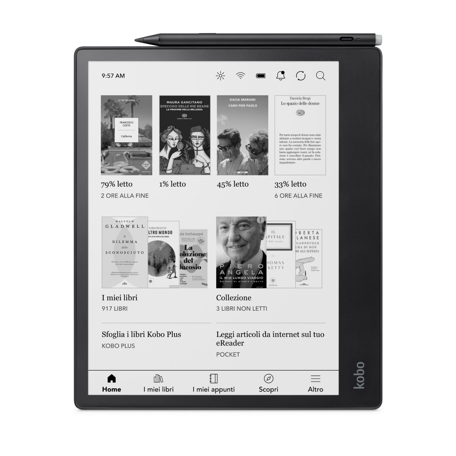 N605-KU-BK-K-BU - eBook KOBO Rakuten Elipsa 2E 10.3