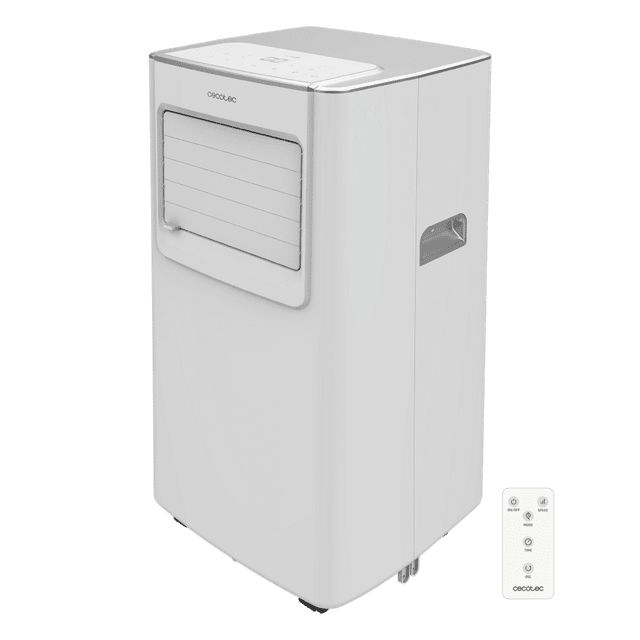 08170 - A.C. Porttil CECOTEC ForceClima 7100 Soundless 7000 BTU Pantalla LED 2 Velocidades 4 Modos (Ventilador/ Refrigeracin/ Deshumidificacin/Noche) Mando a Distancia Blanco/Gris (08170)