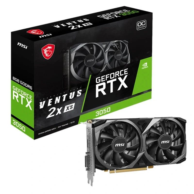 912-V809-4287 - MSI RTX3050 VENTUS 2X XS8G OC, 8Gb DDR6 (912-V809-4287)