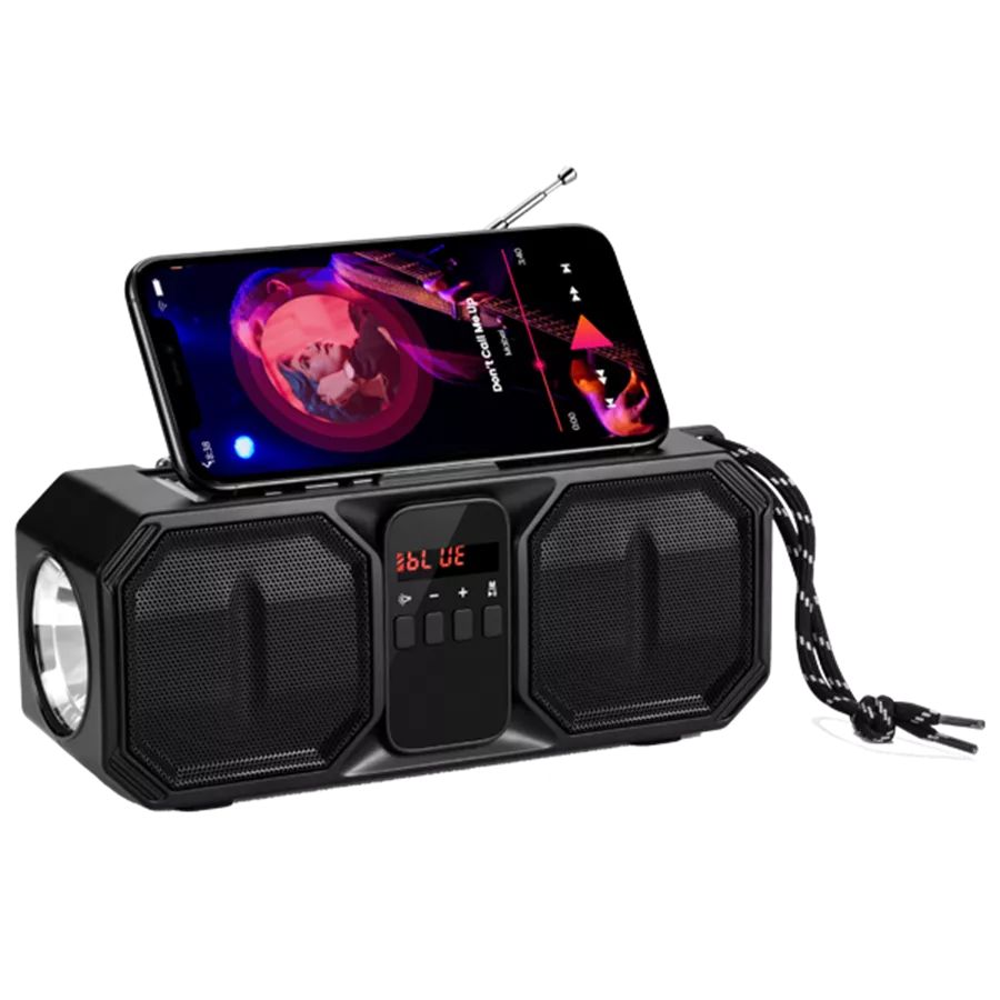 BTG-158 - Altavoz DENVER TWS 8W Bluetooth 5.0 Panel Solar Negro (BTG-158)