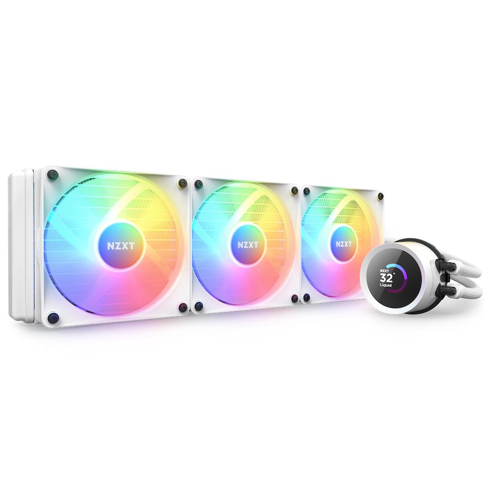 RL-KR360-W1 - Refrigeracin Lquida CPU NZXT Kraken Multisocket 360 3x120mm RGB LCD Blanca (RL-KR360-W1)