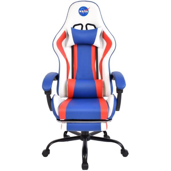 DI013-WBR - Silla Gaming NASA Discovery Altura/Reposabrazos regulables Cojin Cervical/Lumbar Blanca/Roja/Azul (DI013-WBR)