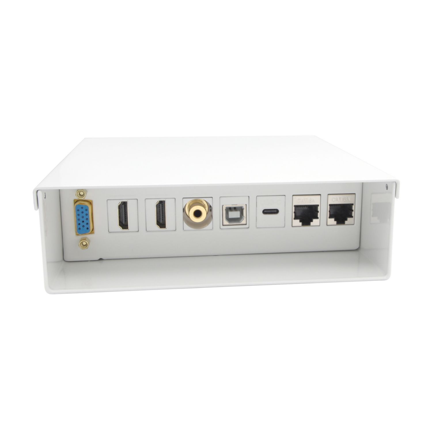 A127-0720 - Caja de Conexiones AISENS VGA 2HDMI Usb-C Usb-A 2RJ45 Jack3.5mm (A127-0720)