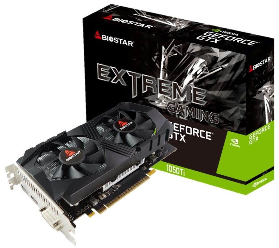VN1055TF41 - BIOSTAR Nvidia GeForce GTX 1050Ti Extreme Gaming 4Gb GDDR5 1xHDMI 1xDVI 1xDP PCIe 3.0 (VN1055TF41)
