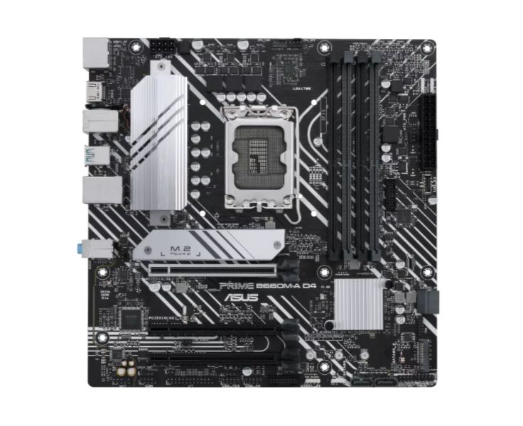 90MB19K0-M1EAYC - Placa base ASUS PRIME B660M-A D4-CSM: (1700) 4DDR4 M.2 SATA3 PCIe USB 2.0 USB-C 3.0 HDMI DP RJ45 PS/2 7.1 mATX Gigabit Ethernet
