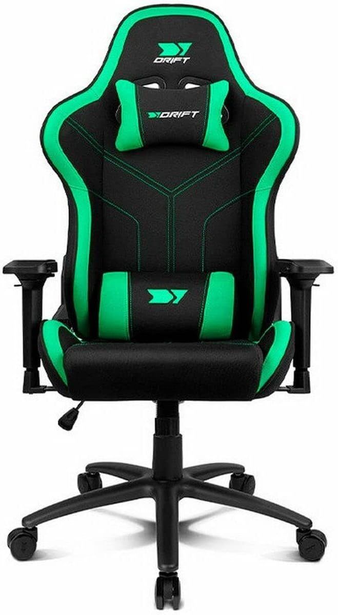 DR110BG - Silla Gaming Drift Reposabrazos 4D Cojn Cervical/Lumbar Negra/Verde (DR110BG)