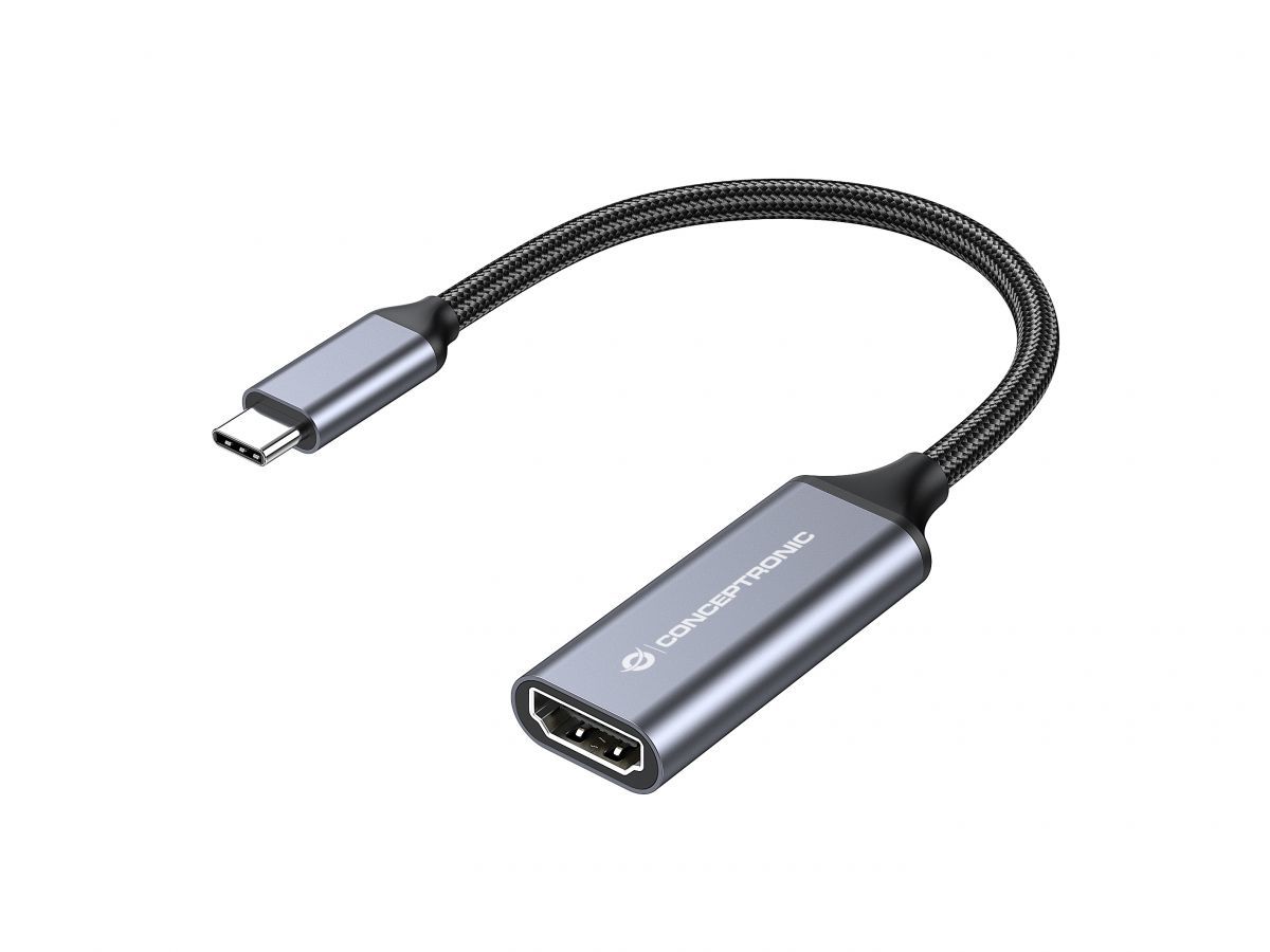 ABBY09G - Adaptador CONCEPTRONIC USB-C a HDMI/H 4K 60Hz Gris (ABBY09G)