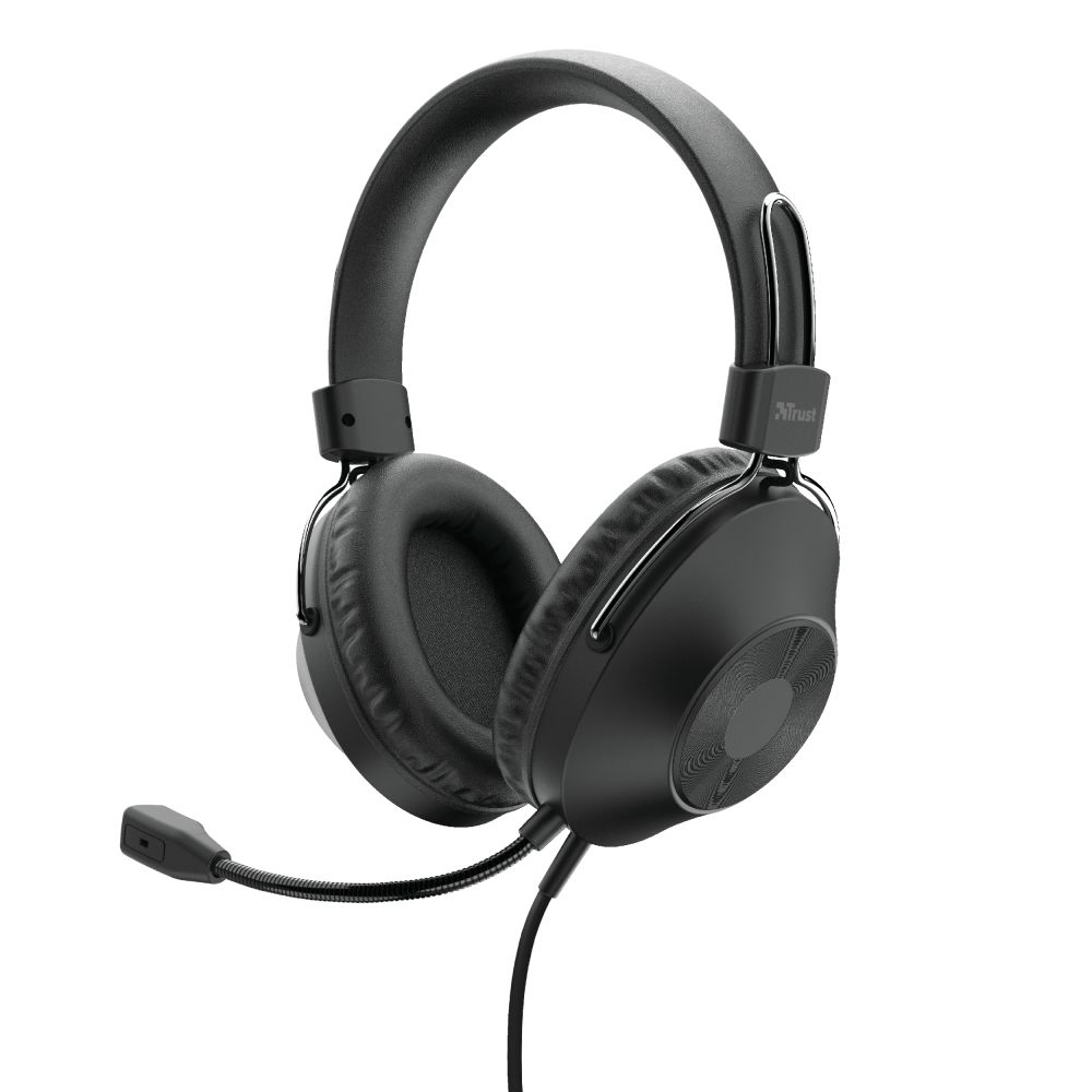 24132 - Auriculares+Micrfono Trust Ozo Circumaurales Binaural USB-A Cable 2m Negros (24132)