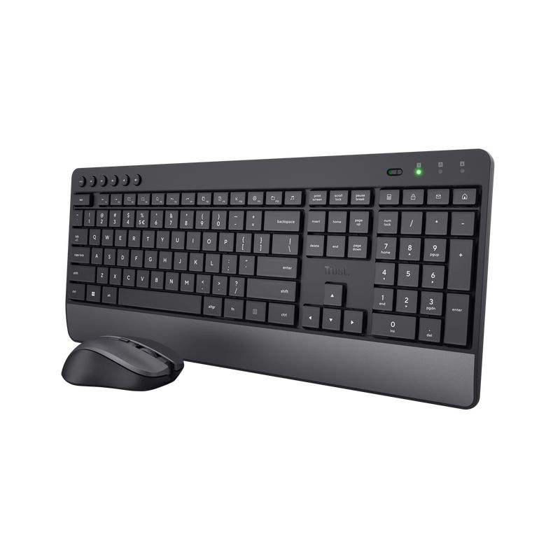 24531 - Teclado+Ratn Trust Trezo Multimedia QZERTY Wireless RF Ambidextro Negro (24531)