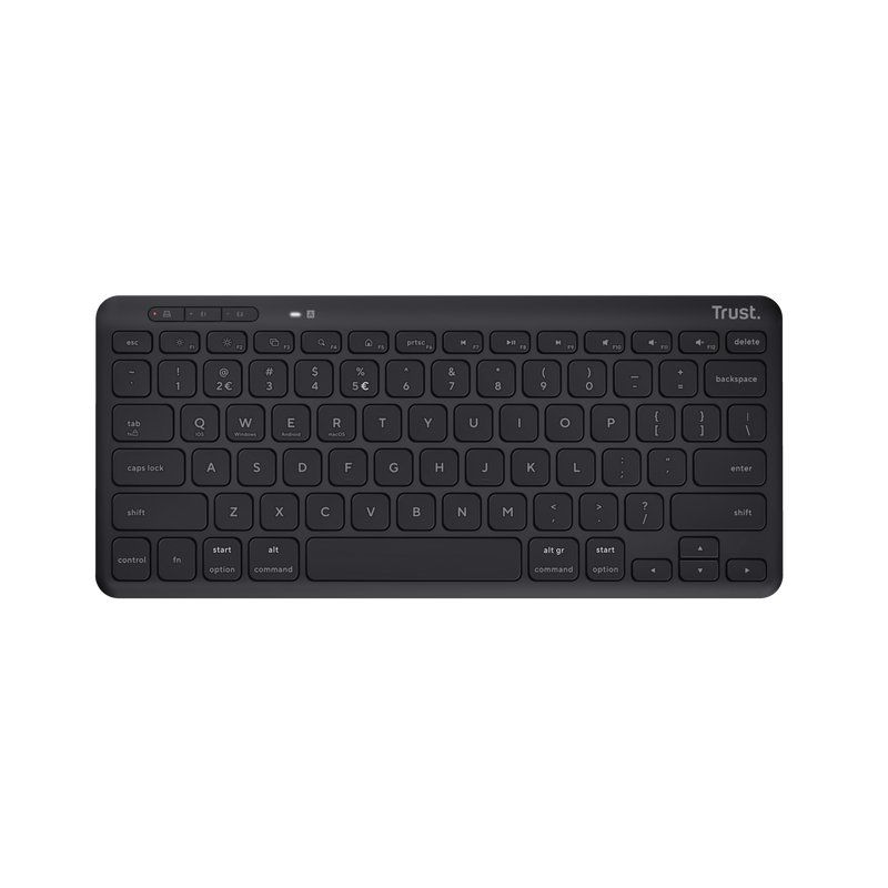 25059 - Teclado Trust Lyra Multimedia QWERTY Wireless RF 2.4GHz Bluetooth 5.0 10m USB 1.1 Negro (25059)