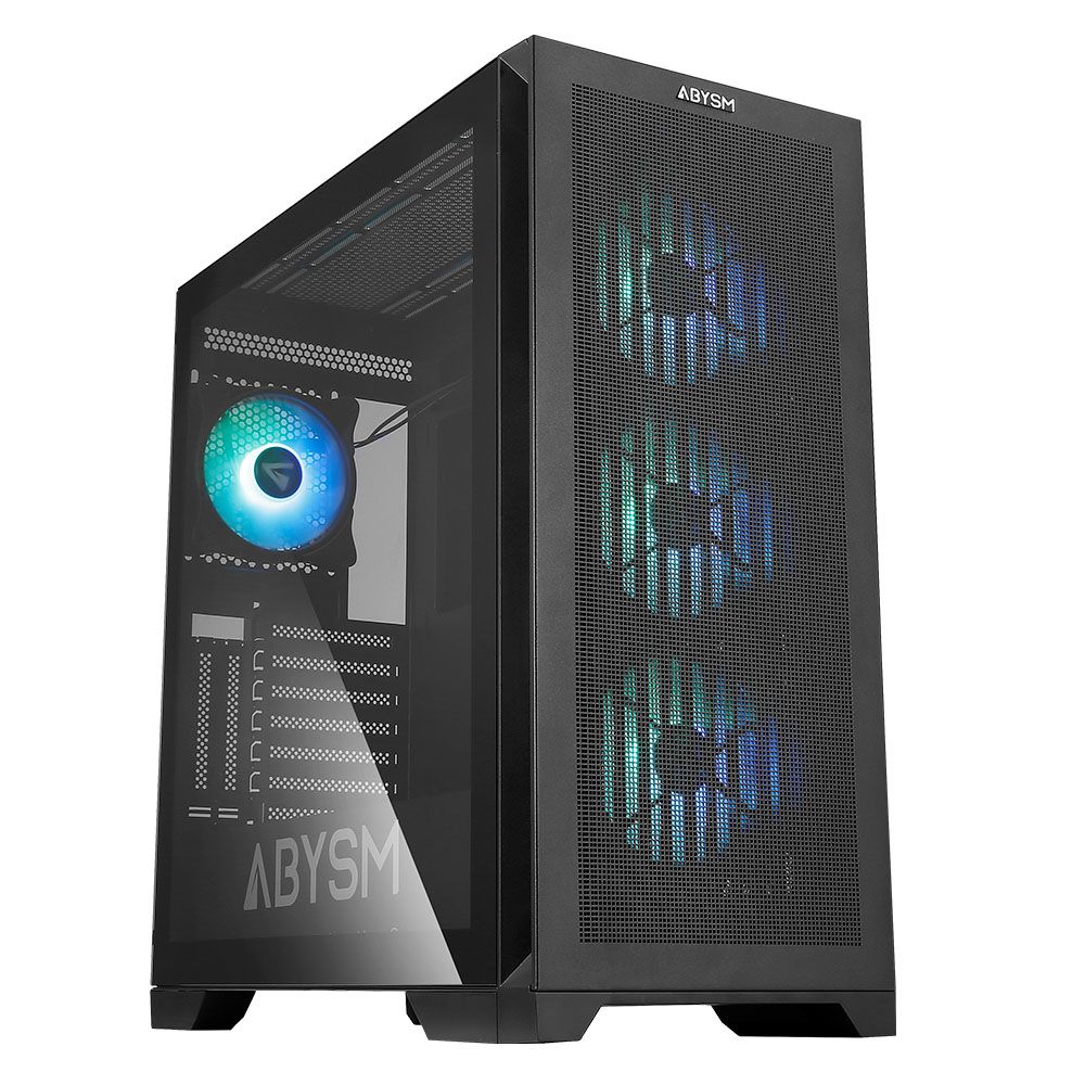 AB812111B - Caja Gaming Abysm Danubio Mura BX300 Ventana Lateral de Cristal Templado ARGB 2xUSB-A 3.0 1xUSB-C 3.1 ATX EATX ITX mATX Negra (AB812111B)