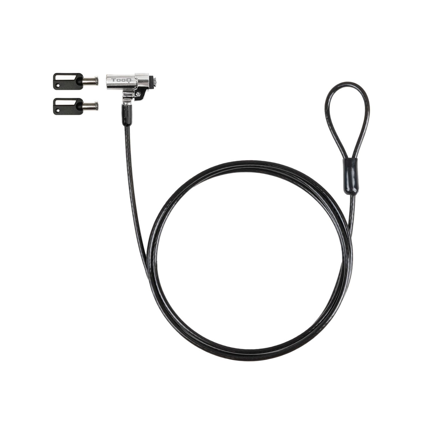 TQCLKC0045-G - Cable de Seguridad TooQ Llave Dispositivos con Ranura Tipo NANO 1.5m Gris (TQCLKC0045-G)