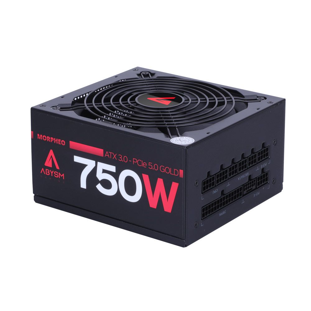 AB53001G2 - Fuente Gaming Abysm Morpheo G2 APFC ATX 750W 140mm 80 Plus Gold Negra (AB53001G2)