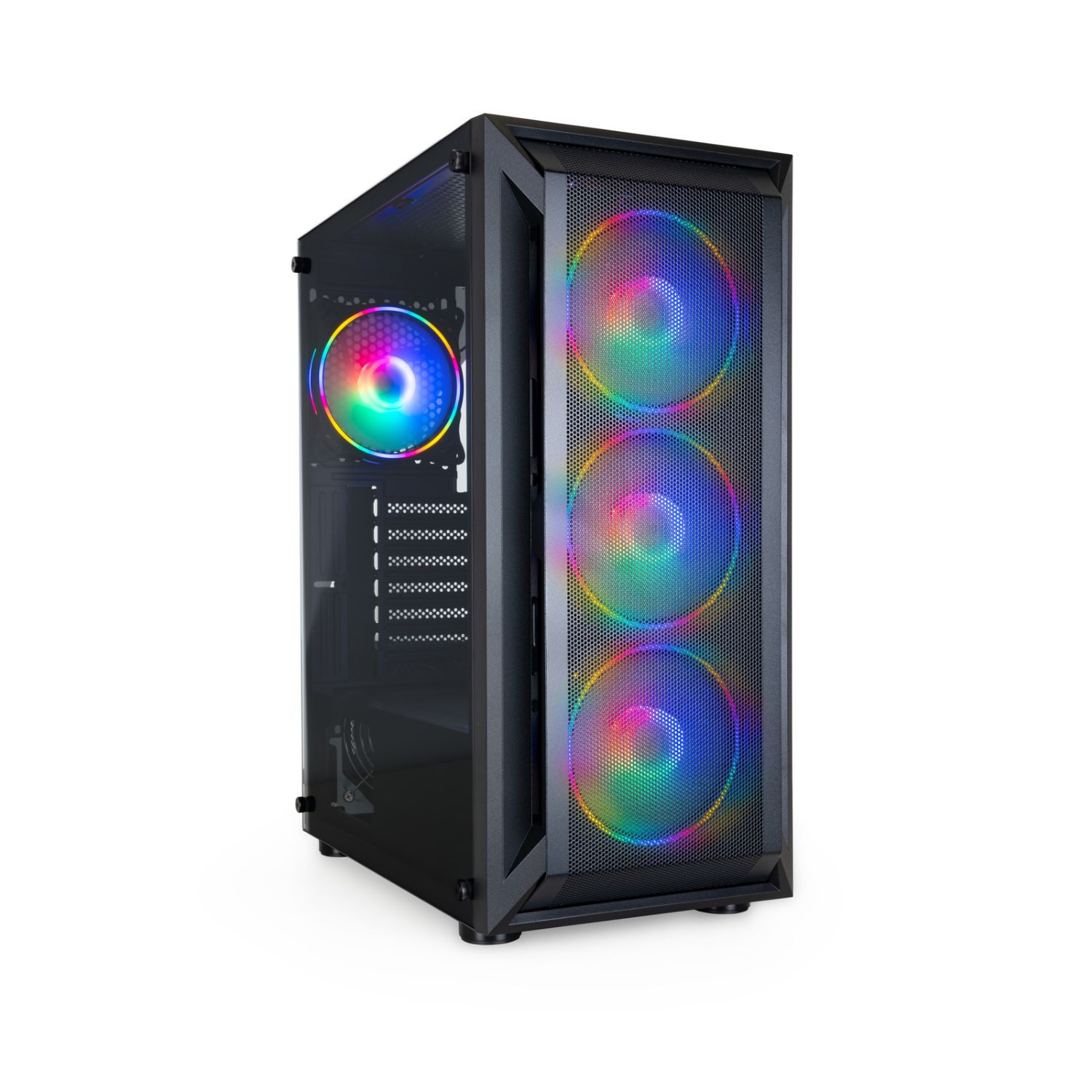 TQGCC101-B - Caja Gaming TooQ Ragnarok Ventana Lateral de Cristal Templado RGB Sin Fuente 2xUSB 2.0 1xUSB-A 3.0 ATX mATX Mini-ITX Negra (TQGCC101-B)