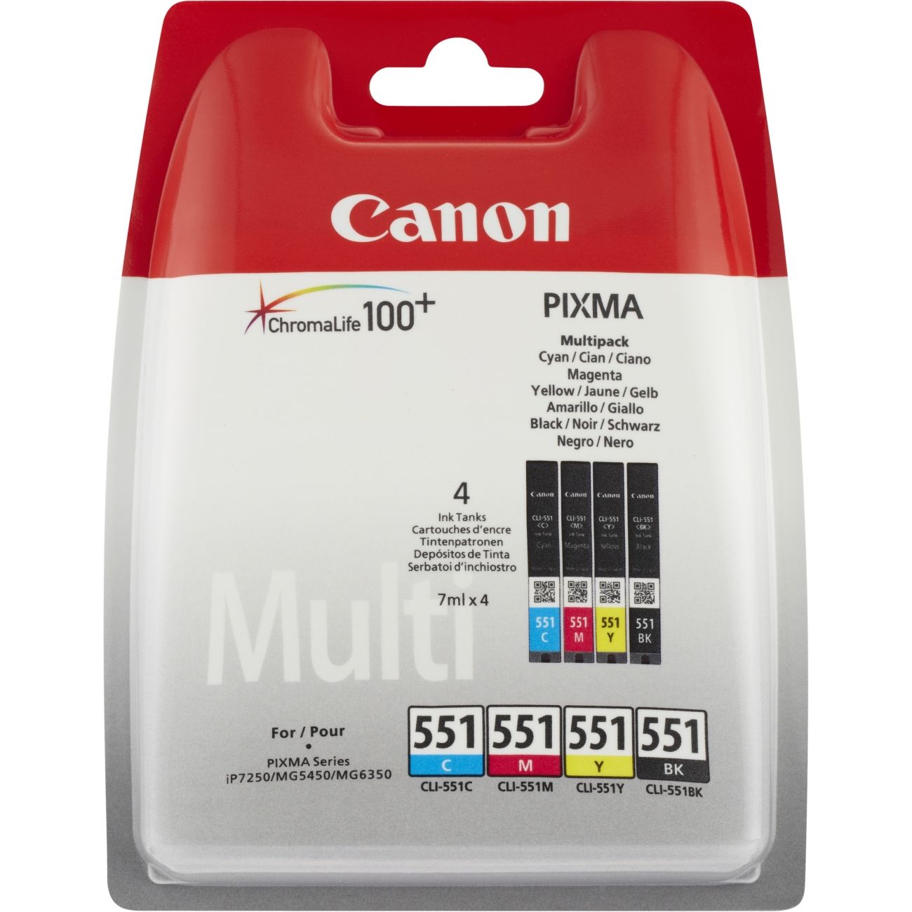 6508B006 - Pack Canon CLI-551 B/C/M/Y (6508B006)