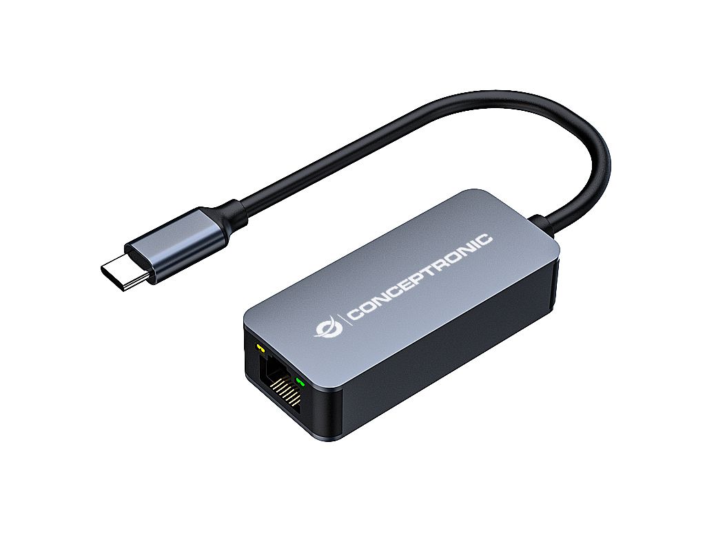 ABBY12GC - Adaptador CONCEPTRONIC USB-C 3.0 a RJ45 Gris (ABBY12GC)
