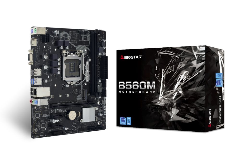 B560MHP 2.0 - BIOSTAR B560MHP 2.0: (1200) 2DDR4 SATA3 PCIe USB 2.0 USB-A 3.0 HDMI VGA RJ45 PS/2 7.1 mATX Gigabit Ethernet