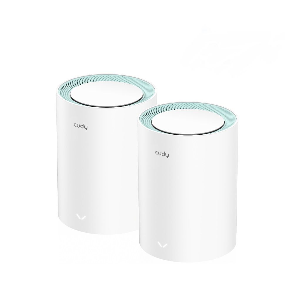 M1300 (2-PACK) - Mesh CUDY AC1200 WiFi 5 DualBand 1xRJ45 Ethernet LAN/WAN PPPoE 4 Antenas Internas 2 Unidades Blanco (M1300 2-PACK)