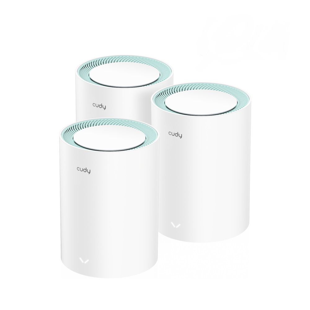 M1300 (3-PACK) - Mesh CUDY AC1200 WiFi 5 DualBand 1xRJ45 Ethernet LAN/WAN PPPoE 4 Antenas Internas 3 Unidades Blanco (M1300 3-PACK)