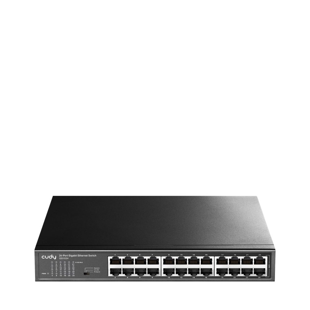 GS1024 - Switch CUDY 24xRJ45 GbE Rack Negro (GS1024)