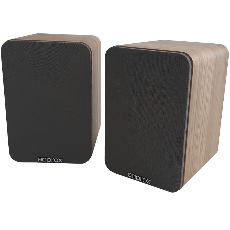 APPSPK02WD - Altavoces Approx 60W Bluetooth 5.0 USB Autoamplificados Mando a Distancia Madera Roble (APPSPK02WD)