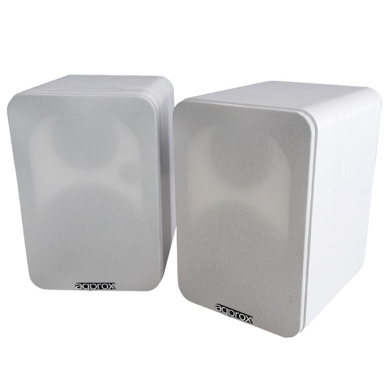 APPSPK02WH - Altavoces Approx 60W Bluetooth 5.0 USB Autoamplificados Mando a Distancia Madera Blancos (APPSPK02WH)