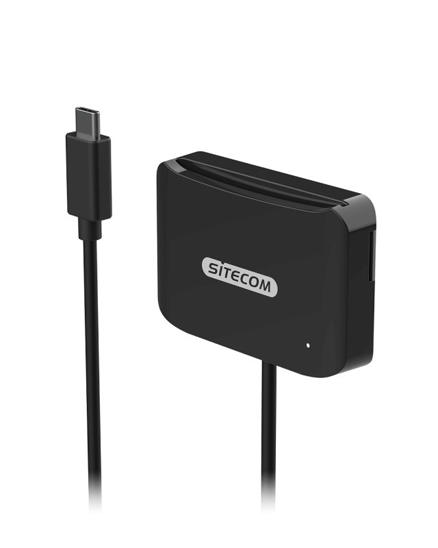 MD-1002 - Lector de Tarjetas Sitecom USB-C eID/ID SmartCards MicroSD/MicroSDHC/MicroSDXC 60cm Negro (MD-1002)