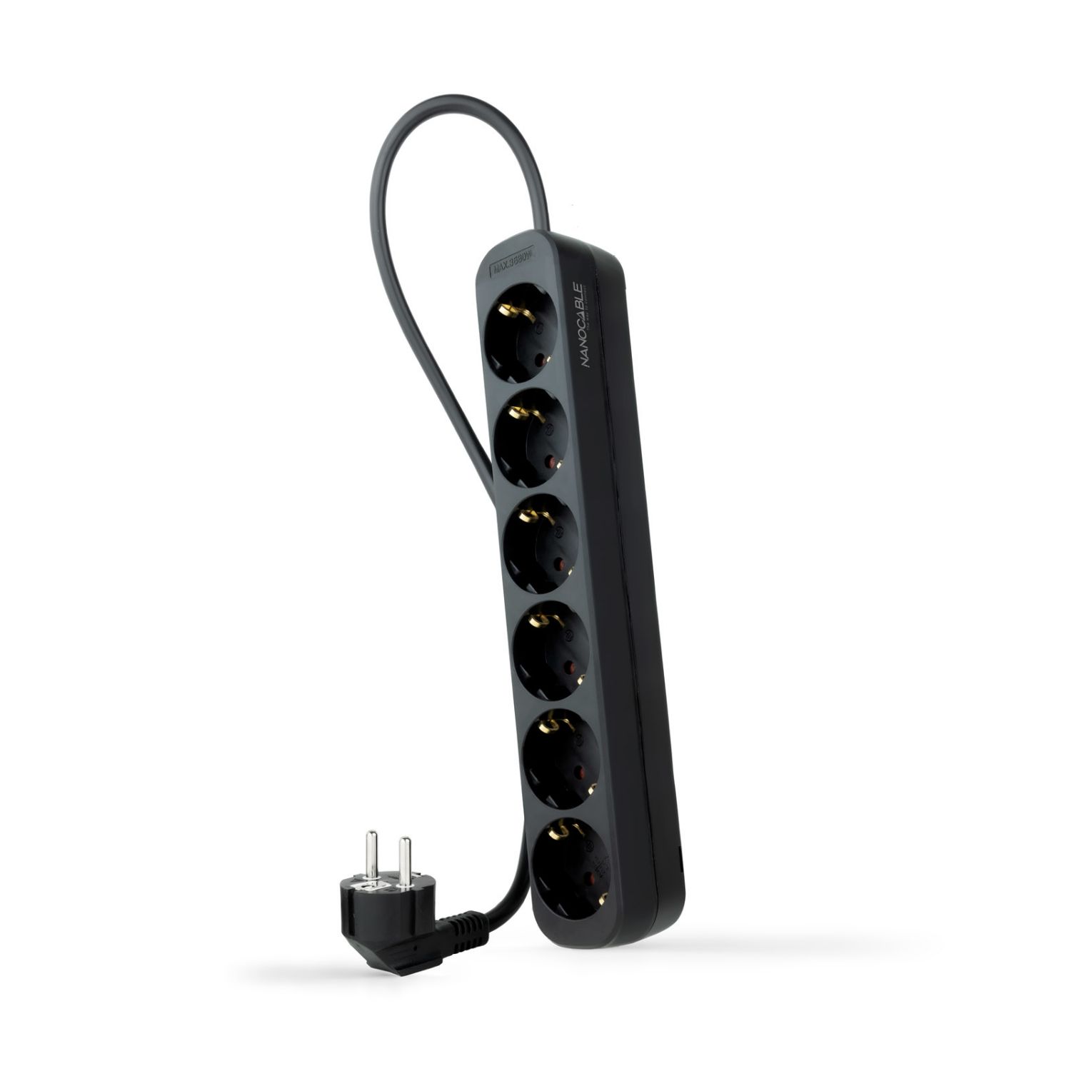 10.37.0006-NS-BK - Regleta Nanocable 6xSchuko Cable 1.4m Negra (10.37.0006-NS-BK)