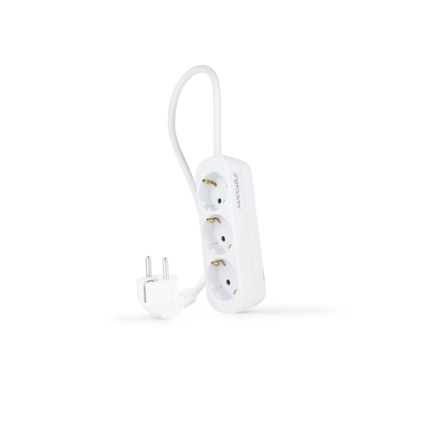 10.38.0003-NS - Regleta Nanocable 3xSchuko Cable 1.4m Blanca (10.38.0003-NS)