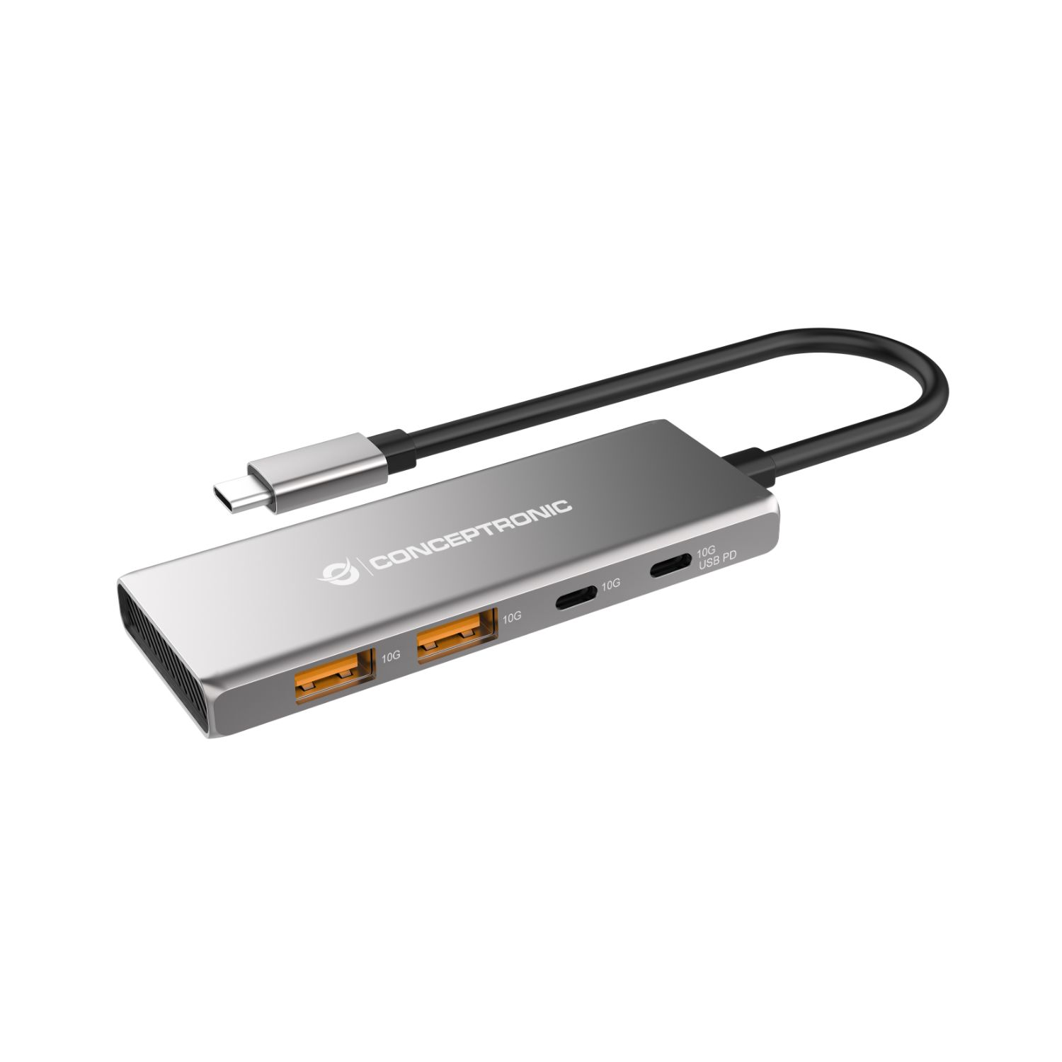 HUBBIES15G - Hub CONCEPTRONIC USB-C a 2xUSB-C/2xUBC-A/1xUSB-C PD 100W Gris (HUBBIES15G)