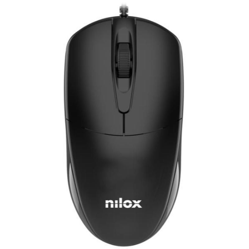 MOUSB1011 - Ratn NILOX ptico USB-A 1200dpi 3 Botones Negro (MOUSB1011)
