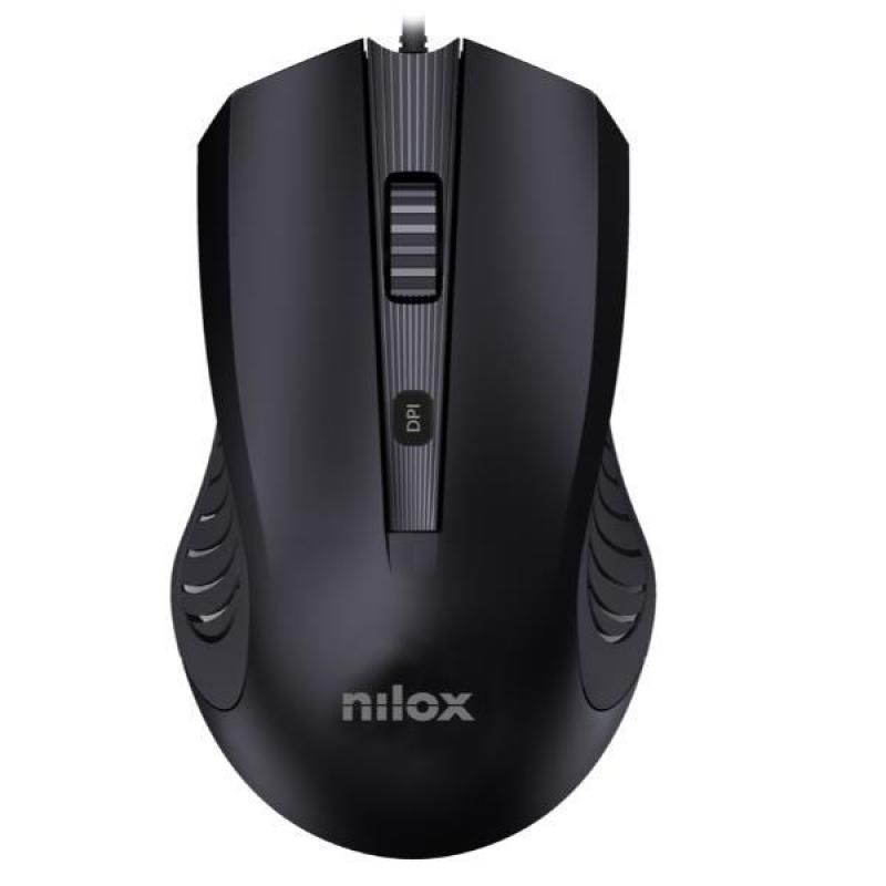 MOUSB1013 - Ratn NILOX ptico USB-A 2400dpi 4 Botones Negro (MOUSB1013)