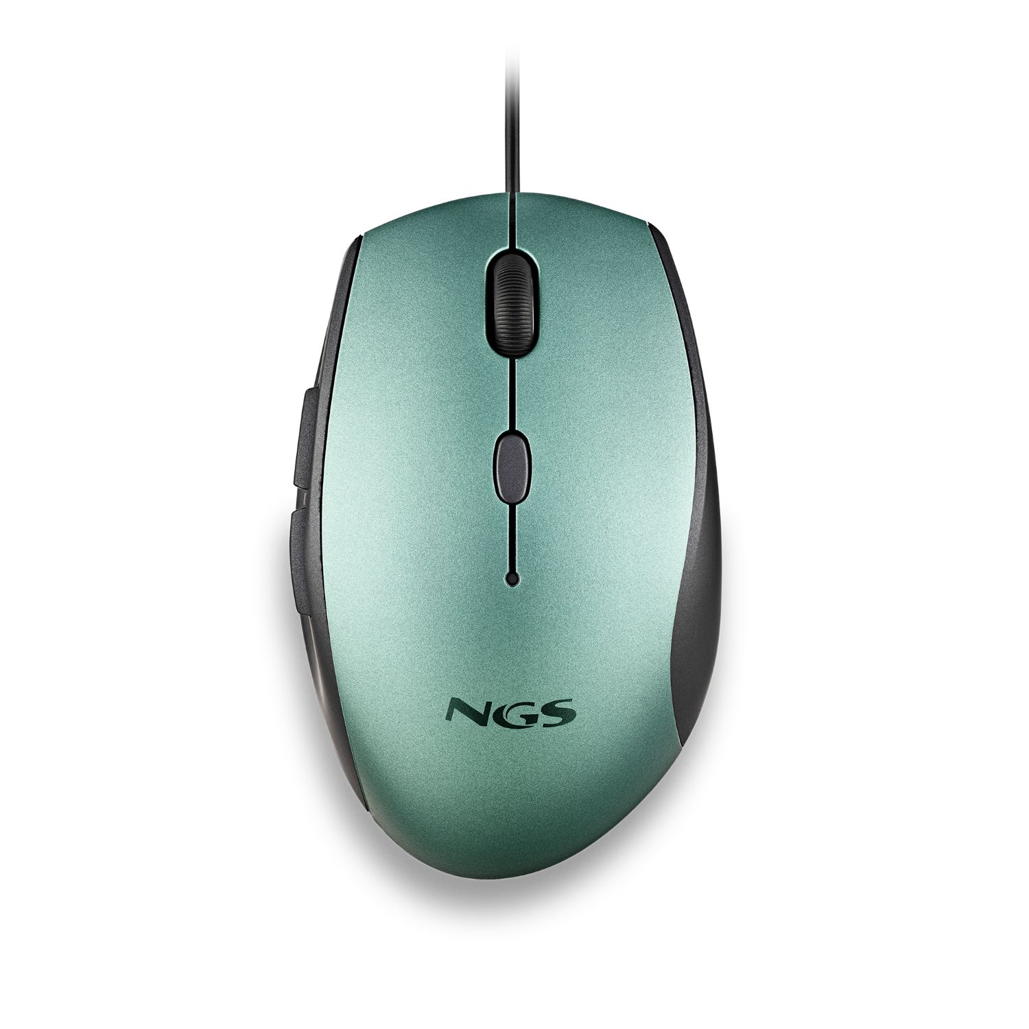 MOTHICE - Ratn NGS Ergonmico ptico Diestro USB-A 1600dpi 5 Botones Verde Hielo (MOTHICE)