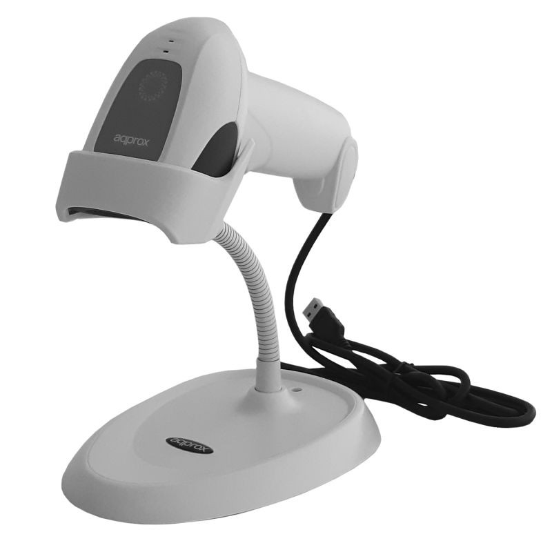 APPLS11ASWH - Escner Approx de Cdigo de Barras 1D USB IP52 con Soporte Blanco (APPLS11ASWH)