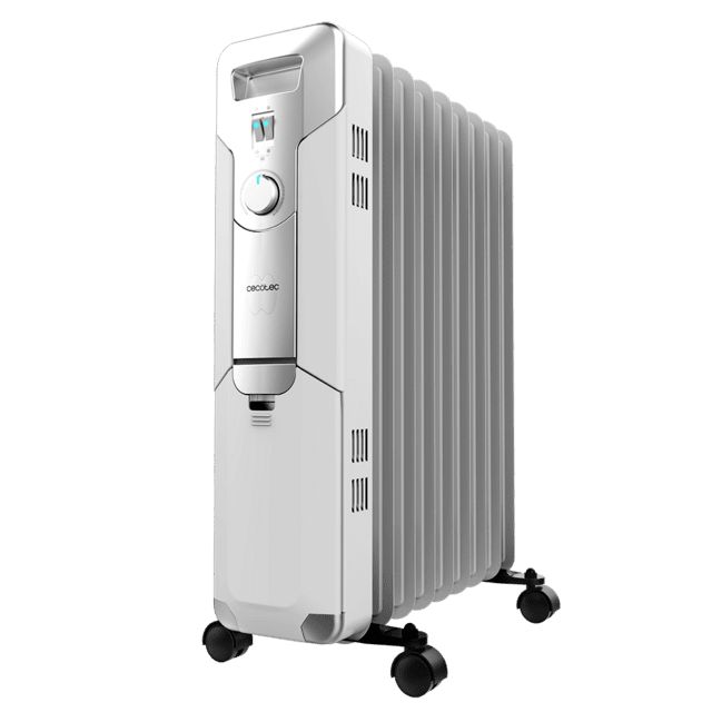 05882 - Radiador Porttil de Aceite CECOTEC ReadyWarm 9000 Space 800W 3 Niveles de Potencia Apagado Automtico Piso Blanco (05882)