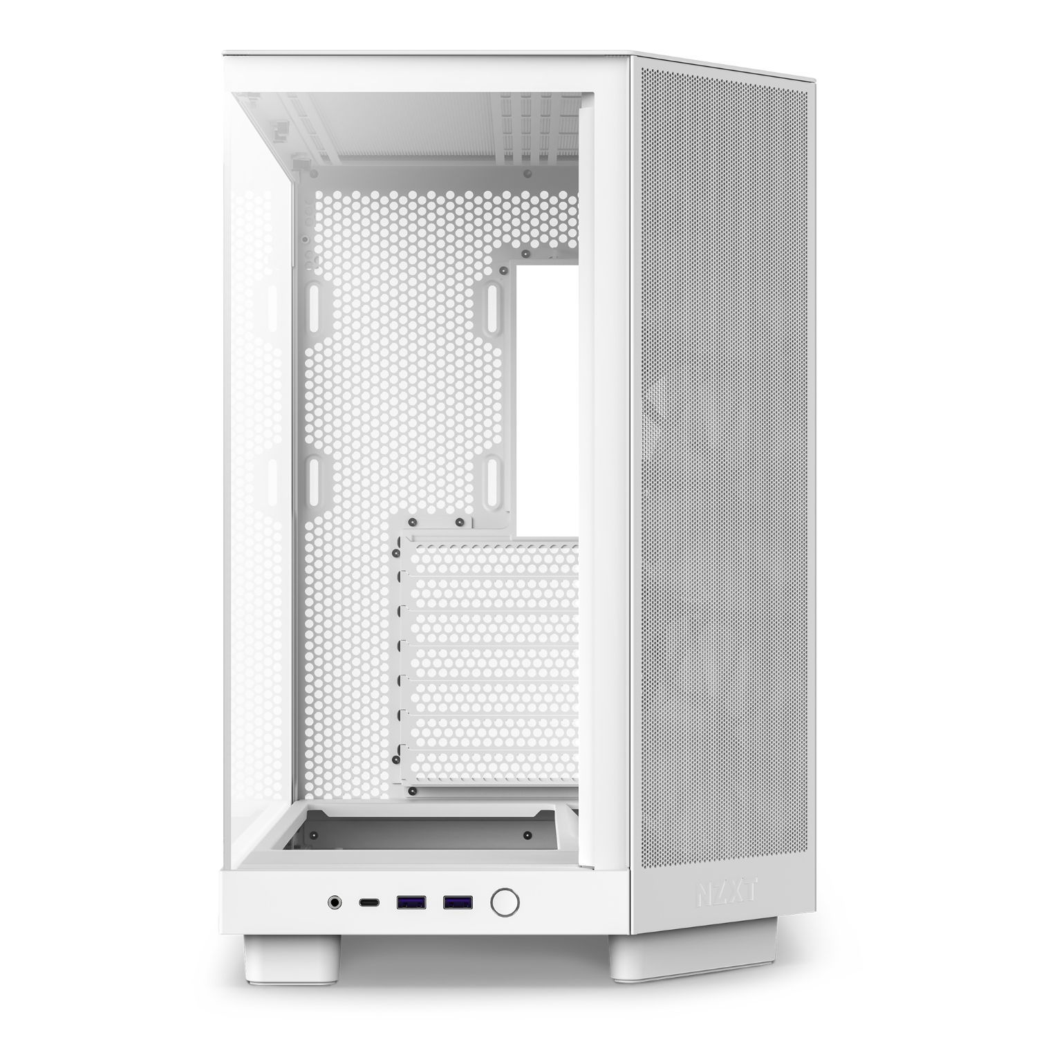 CC-H61FW-01 - Caja NZXT H6 Flow Panel Lateral de Cristal Templado 2xUSB-A 3.0 1xUSB-C 3.1 ATX mATX Mini-ITX Blanca (CC-H61FW-01)