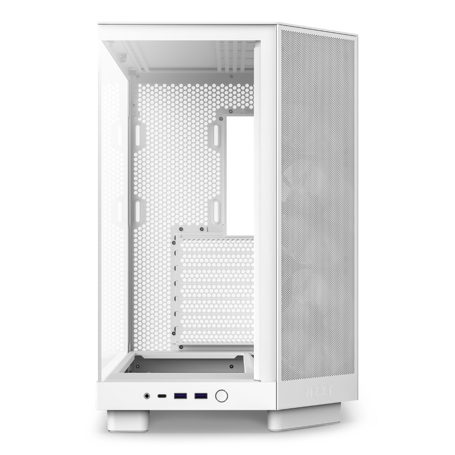 CC-H61FW-R1 - Caja NZXT H6 Flow Panel Lateral de Cristal Templado RGB 2xUSB-A 3.0 1xUSB-C 3.1 ATX mATX Mini-ITX Blanca (CC-H61FW-R1)