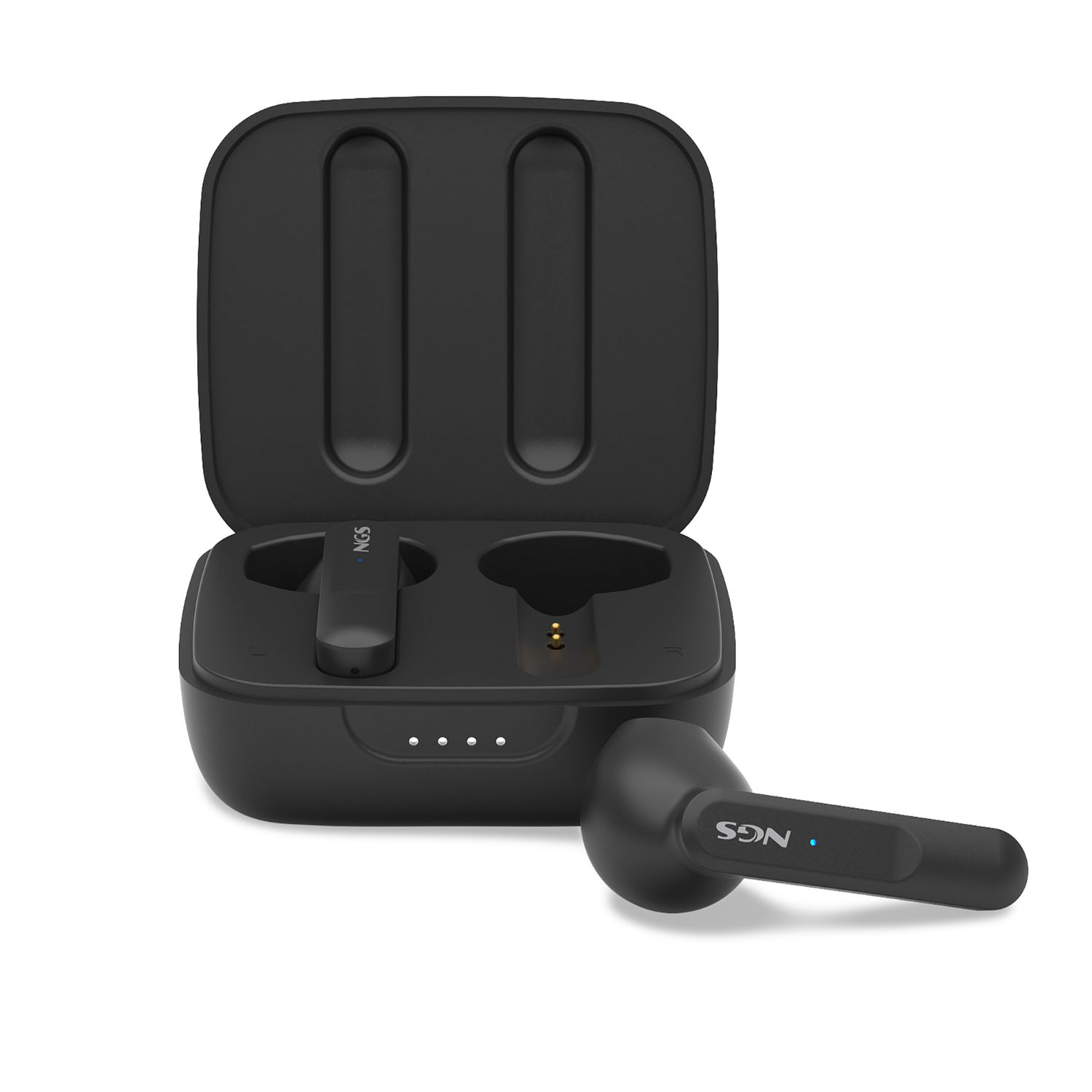 ARTICAMOVEBLACK - Auriculares NGS Intra-Aurales Binaurales Bluetooth 5.3 10m Micrfono Integrado Estuche de Carga USB-C Negros (ARTICAMOVEBLACK)